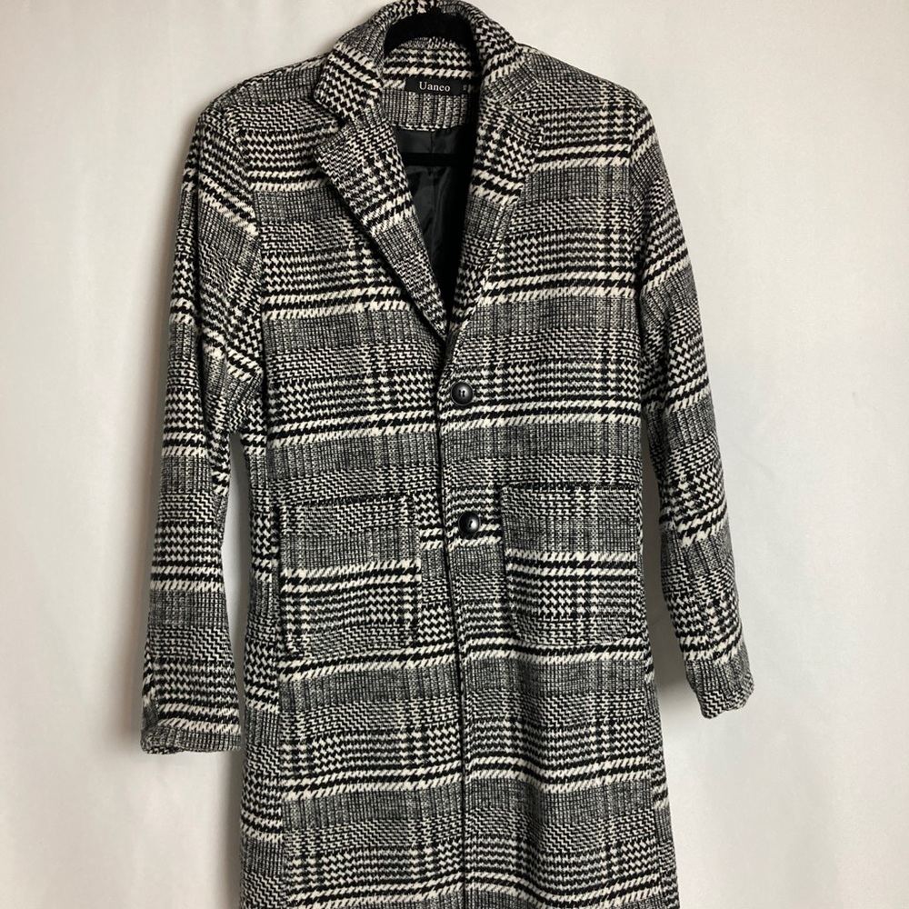 Uaneo Men Single Breast Overcoat